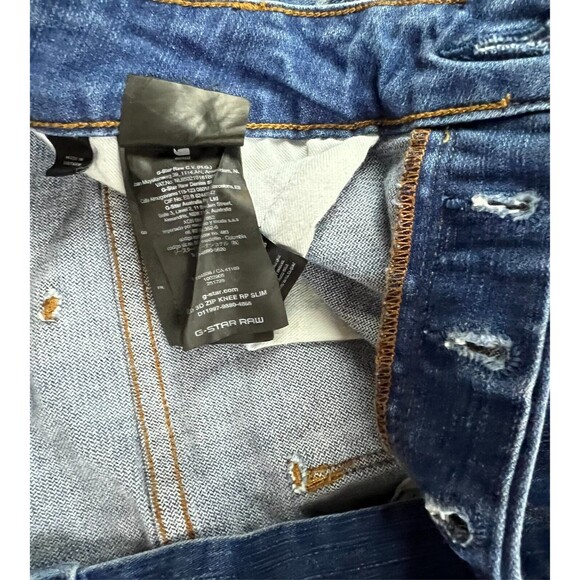 G-Star Raw 5620 3D Slim Jeans  Men's Size 34  Knee Zip Pocket  Button-Fly - Picture 13 of 16